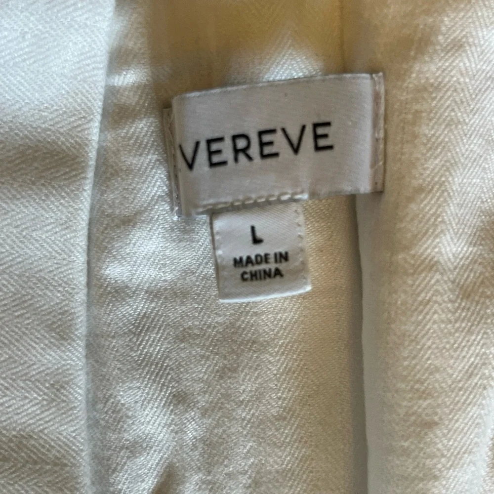 Evereve Alexa Doubke Breasted Women's White Linen Blazer Size Large - Picture 8 of 8